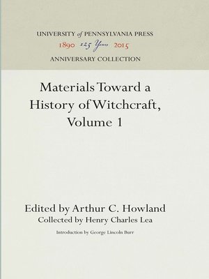 cover image of Materials Toward a History of Witchcraft, Volume 1